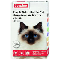 Нашийник Beaphar проти бліх та кліщів для котів, білий, 35 см