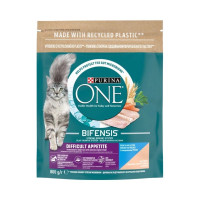 Сухий корм Purina One DA для дорослих котів з вибірковим смаком в їжі, з тріскою та фореллю, 800 г Сухий корм Purina One DA для дорослих котів з вибірковим смаком в їжі, з тріскою та фореллю, 800 г