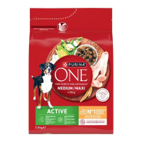 Сухой корм Purina One Medium & Maxi Active для активных собак средних и крупных пород, с курицей и рисом, 2.5 кг Сухой корм Purina One Medium & Maxi Active для активных собак средних и крупных пород, с курицей и рисом, 2.5 кг