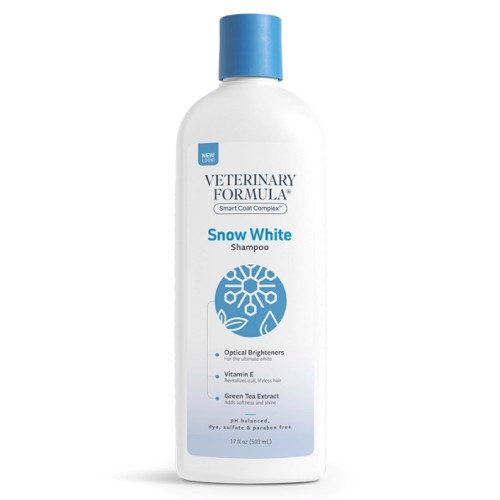 Шампунь Veterinary Formula Snow White Shampoo для собак і котів зі світлою шерстю, 503 мл