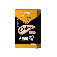Ласощі AnimAll Сrème для котів, зі смаком курки, 6×15 г Ласощі AnimAll Сrème для котів, зі смаком курки, 6×15 г