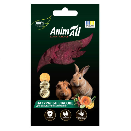 Лакомство AnimAll сушеная свекла для грызунов, натуральные, 50 г