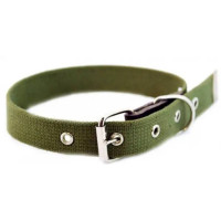 Ошейник Jolly Pet брезентовый одинарный 4 см × 65 см, для собак, хаки Ошейник Jolly Pet брезентовый одинарный 4 см × 65 см, для собак, хаки