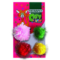 Игрушка Tatrapet Caty funny для кошек, цветные мячики, 4 см Игрушка Tatrapet Caty funny для кошек, цветные мячики, 4 см