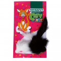 Игрушка Tatrapet Caty funny для кошек, плюшевые мышки, 6 см, 2 шт, белая-черная