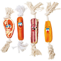 Іграшка Tatrapet Toys Fun для собак, вінілові ласощі на мотузці, 35 см, різні фігури Іграшка Tatrapet Toys Fun для собак, вінілові ласощі на мотузці, 35 см, різні фігури