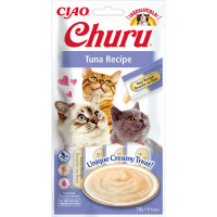 Лакомство Inaba Churu для кошек, сливочный мусс в стиках, с тунцем, 4×14 г Лакомство Inaba Churu для кошек, сливочный мусс в стиках, с тунцем, 4×14 г