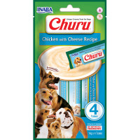 Лакомство Inaba Churu для собак, сливочный мусс в стиках, курица с сыром, 4×14 г Лакомство Inaba Churu для собак, сливочный мусс в стиках, курица с сыром, 4×14 г