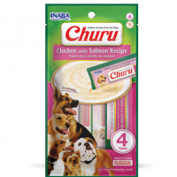 Лакомство Inaba Churu для собак, сливочный мусс в стиках, курица, лосось, 4×14 г Лакомство Inaba Churu для собак, сливочный мусс в стиках, курица, лосось, 4×14 г