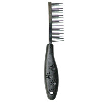 Расческа двухрядная TatraPet Dog Salon с пластиковой ручкой, 3×18 см