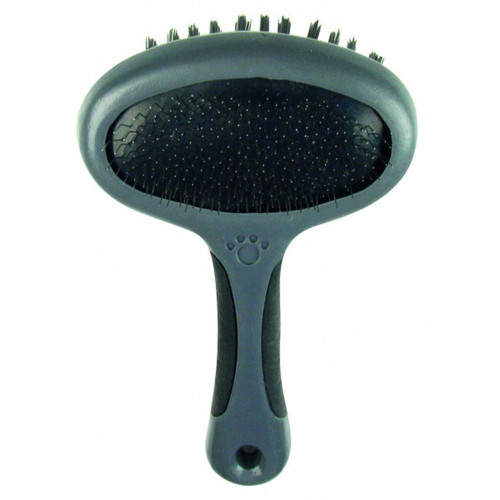 Щетка двухсторонняя Tatrapet Dog Salon для собак силиконовая, 3×18 см