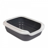 Туалет Природа Comfort M для котів, сірий, 41×30×13.5 см