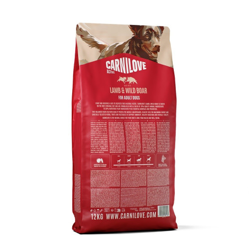 Сухий корм Carnilove Adult Lamb & Wild Boar, для собак, 12 кг