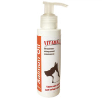 Масло VitamAll Salmon Oil для кошек и собак, лососевое, 100 мл Масло VitamAll Salmon Oil для кошек и собак, лососевое, 100 мл