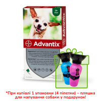 Капли от блох и клещей Bayer Advantix для собак весом до 4 кг, цена за 1 пипетку