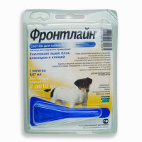 Краплі Boehringer Ingelheim Фронтлайн Спот он від бліх і кліщів для собак, S, 2-10 кг, ціна за 1 піпетку Краплі Boehringer Ingelheim Фронтлайн Спот он від бліх і кліщів для собак, S, 2-10 кг, ціна за 1 піпетку