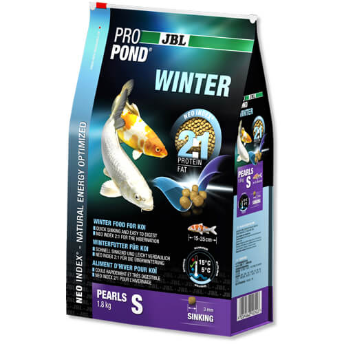 Зимовий корм JBL ProPond Winter S для невеликих котрі, 1.8 кг