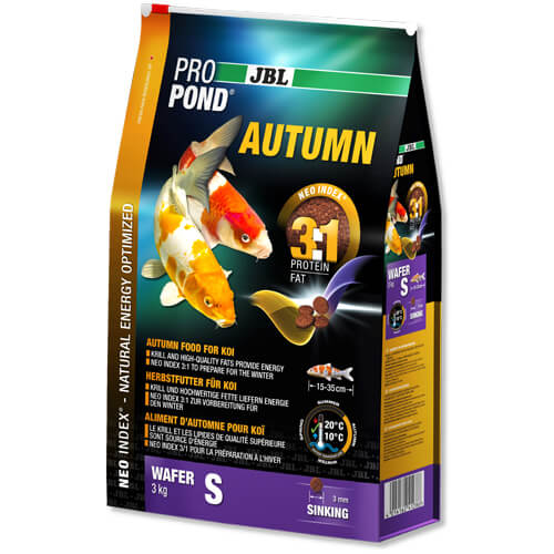 Осінній корм JBL ProPond Autumn S для невеликих котрі, 3.0 кг