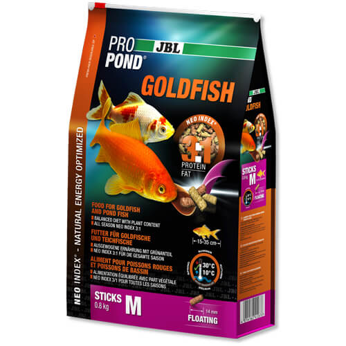 Корм в формі паличок JBL ProPond Goldfish M для середніх і великих золотих рибок, 400 г