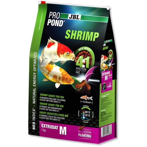 Ласощі в формі креветок JBL ProPond Shrimp для вряди, 1.0 кг