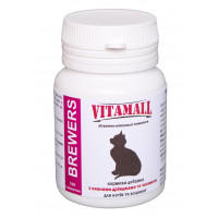 Кормовая добавка VitamAll с пивными дрожжами и чесноком, для котов, 100 табл/50 г Кормовая добавка VitamAll с пивными дрожжами и чесноком, для котов, 100 табл/50 г