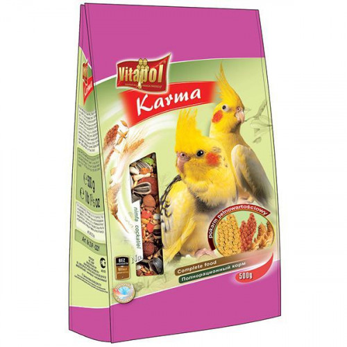 Корм Vitapol Karma повнораціонний, для середніх папуг, 500 г