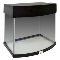 Аквариум AquaStar с овальной передней стенкой, 23 л, LED, черный