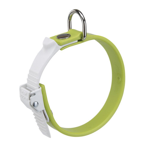 Еластичний нашийник з системою регулювання Ferplast Ergoflex C15 / 22 Green для собак, A: 18 ÷ 22 см, B: 15 мм