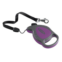Поводок-рулетка для собак до 8 кг Ferplast Flippy Deluxe Mini Purple со шнуром, фиолетовый, 3 м