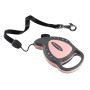Поводок-рулетка для собак до 8 кг Ferplast Flippy Deluxe Mini Pink зі шнуром, рожевий, 3 м