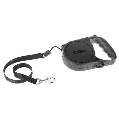 Автоматичний поводок-рулетка для собак до 40 кг Ferplast Flippy Regular Large Black, чорний, 5 м