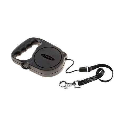 Автоматичний поводок-рулетка для собак до 12 кг Ferplast Flippy Regular Small Black, чорний, 5 м