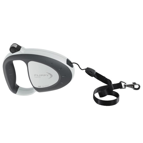 Поводок-рулетка для собак до 12 кг Ferplast Flippy Tech Cord S Grey зі шнуром, 3 м