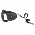 Поводок-рулетка для собак до 12 кг Ferplast Flippy Tech Cord S Black зі шнуром, чорний, 3 м