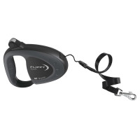 Поводок-рулетка для собак до 12 кг Ferplast Flippy Tech Cord S Black зі шнуром, чорний, 3 м Поводок-рулетка для собак до 12 кг Ferplast Flippy Tech Cord S Black зі шнуром, чорний, 3 м