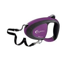 Поводок-рулетка для собак до 50 кг с лентой Ferplast Flippy Tech Tape L Purple, фиолетовый, 5 м