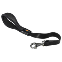 Кожаный поводок Giotto GM25/60 Black для собак, 25 мм, 60 см Кожаный поводок Giotto GM25/60 Black для собак, 25 мм, 60 см
