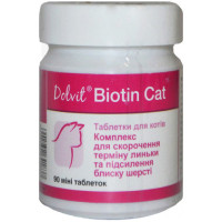 Таблетки Dolfos BiotinCat для підтримки здорового вигляду шкіри, шерсті і пазурів, 90 табл. Таблетки Dolfos BiotinCat для підтримки здорового вигляду шкіри, шерсті і пазурів, 90 табл.