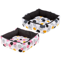 Лежанка Ferplast Coccolo Mini Dots Pink-Grey для котів і собак, 36×36×12 см Лежанка Ferplast Coccolo Mini Dots Pink-Grey для котів і собак, 36×36×12 см