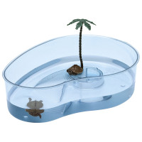 Пластикова чаша Ferplast Turtle Bowl Arricot Transparent Blue для черепах Пластикова чаша Ferplast Turtle Bowl Arricot Transparent Blue для черепах
