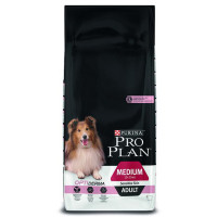 Сухой корм Purina Pro Plan Dog Adult OptiDerma для собак средних пород, с лососем и рисом, 14 кг