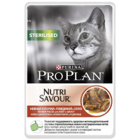 Консерва Purina Pro Plan Cat Nutrisavour Sterilised для стерилизованных кошек, с говядиной, 85 г Консерва Purina Pro Plan Cat Nutrisavour Sterilised для стерилизованных кошек, с говядиной, 85 г