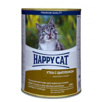 Консерва Happy Cat Dose Ente & Huhn Gelee для взрослых кошек весом около 4 кг, с уткой и цыпленком, 400 г Консерва Happy Cat Dose Ente & Huhn Gelee для взрослых кошек весом около 4 кг, с уткой и цыпленком, 400 г