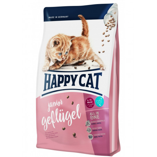 Сухий корм Happy Cat Junior Geflugel для кошенят віком від 4 до 12 місяців, з птахом, 10 кг