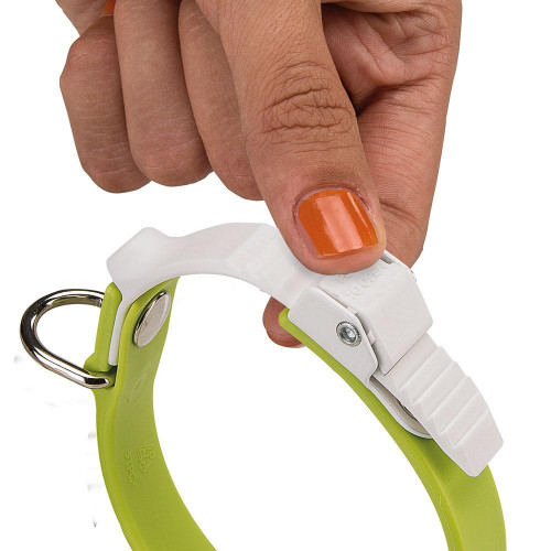 Еластичний нашийник з системою регулювання Ferplast Ergoflex C15 / 22 Green для собак, A: 18 ÷ 22 см, B: 15 мм