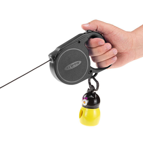 Автоматичний поводок-рулетка для собак до 12 кг Ferplast Flippy Regular Small Black, чорний, 5 м