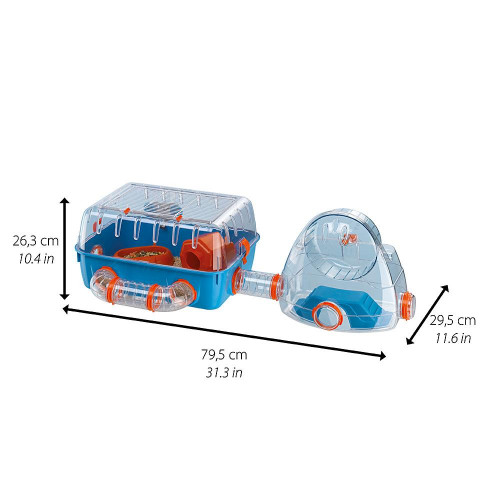 Клітка Ferplast cage combi 2 для хом'яків з міні-спортзалом