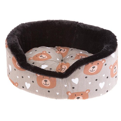 Лежанка Ferplast Dandy Mini Cush Teddy-fox для котів і собак, 34×28×12.5 cм