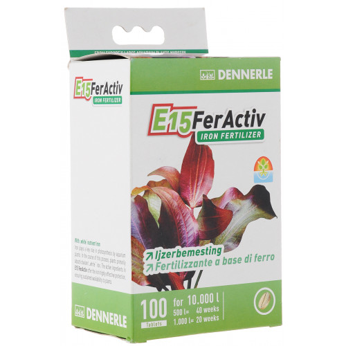 Удобрение  длительного действия Dennerle E15 FerActiv для всех аквариумных растений в таблетках, 100 шт.
