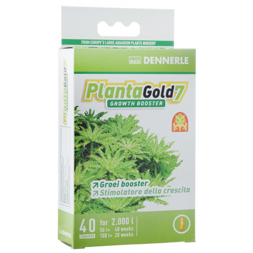Стимулятор росту Dennerle PlantaGold 7 для всіх акваріумних рослин в капсулах, 40 шт.